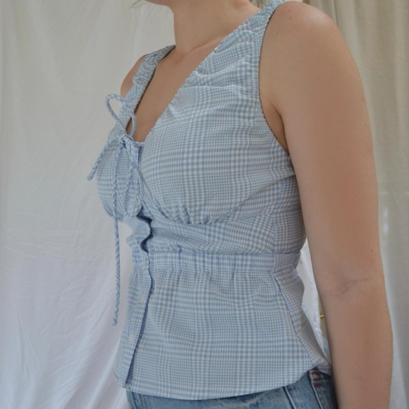 REVOLVE X ASTR THE LABEL small blue gingham tank top - Picture 1 of 11